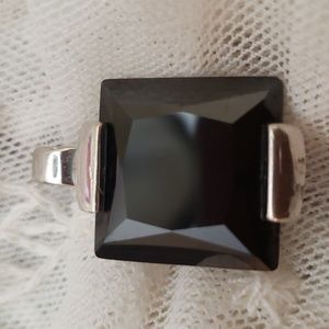 Sterling Square Hematite Pendant